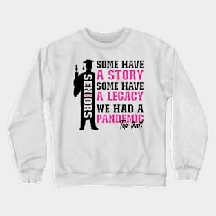 Pandemic Graduation | Black And Pink Text Boys Funny Graduation Crewneck Sweatshirt